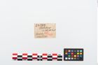 Etikett zu Bronzerollenkopfnadel (NHMW-PRAE-024599)